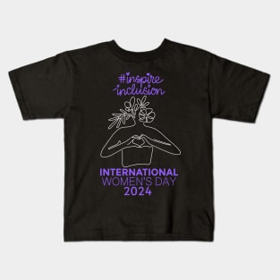 Count Her Inspire Inclusion Women's International Day 2024 Kids T-Shirt